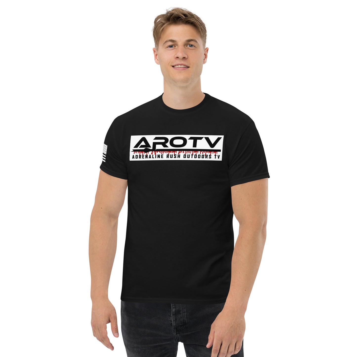 AROTV Black Tee w/ Regular Logo