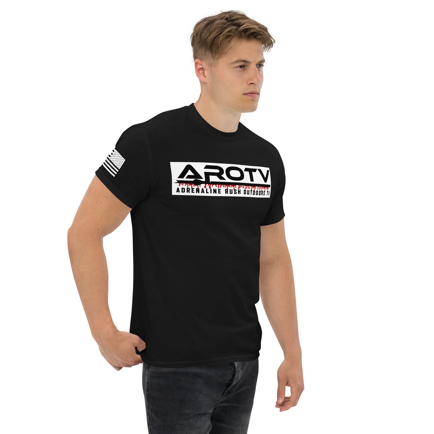 AROTV Black Tee w/ Regular Logo